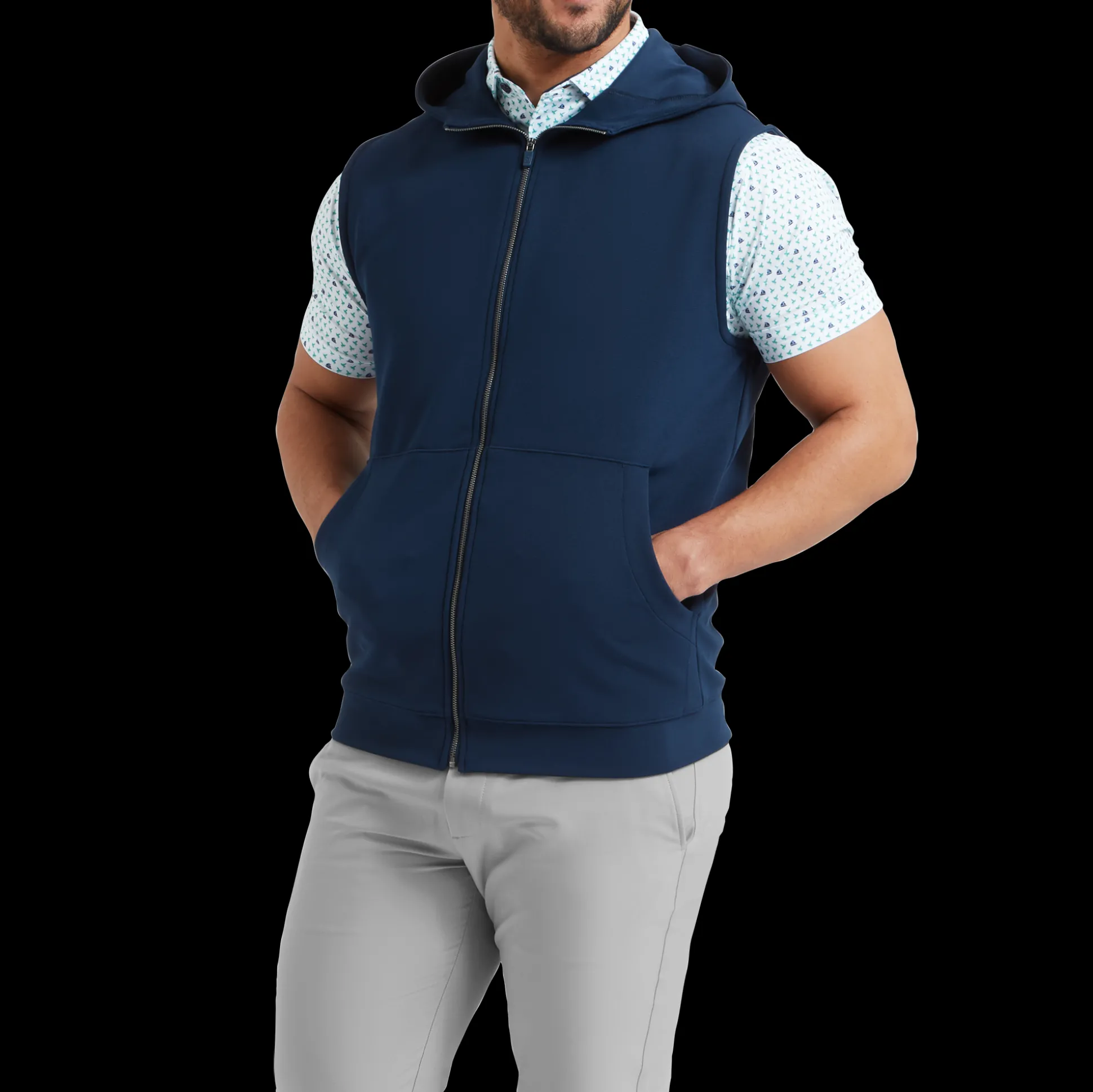 Hoodie Weste Mit Reißverschluss