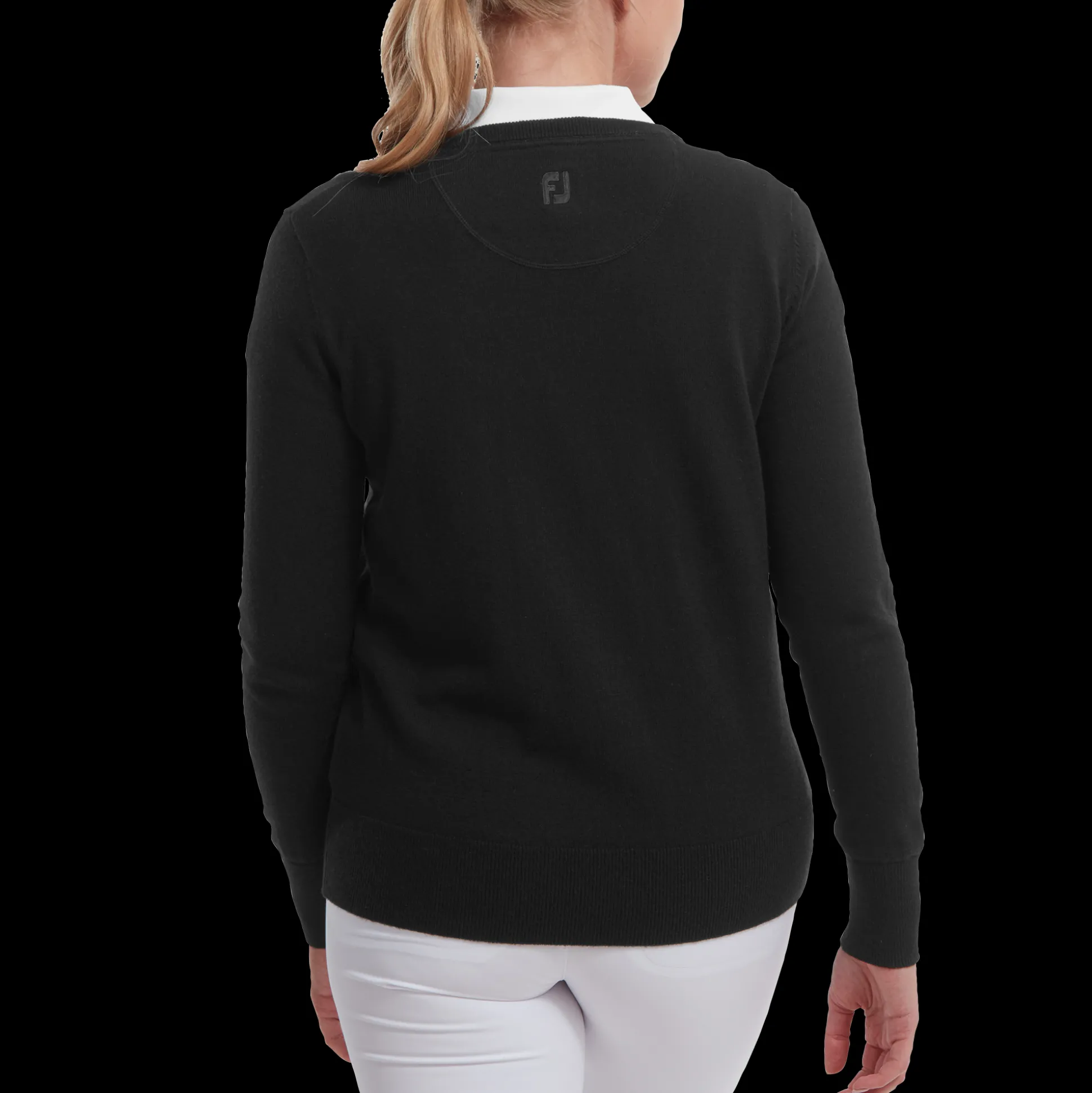 Wollmischpullover Mit V-Ausschnitt