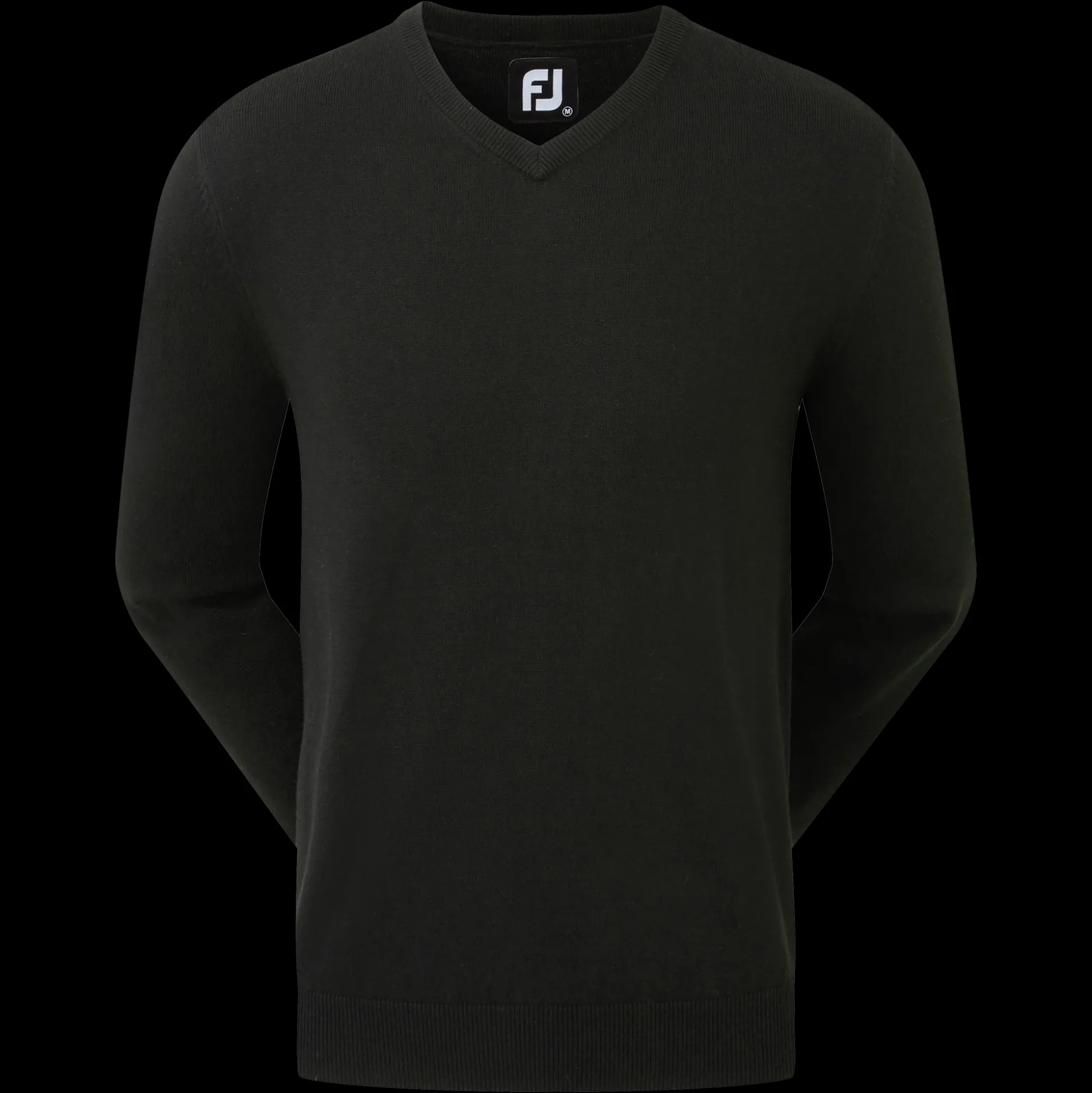Wollmischpullover Mit V-Kragen